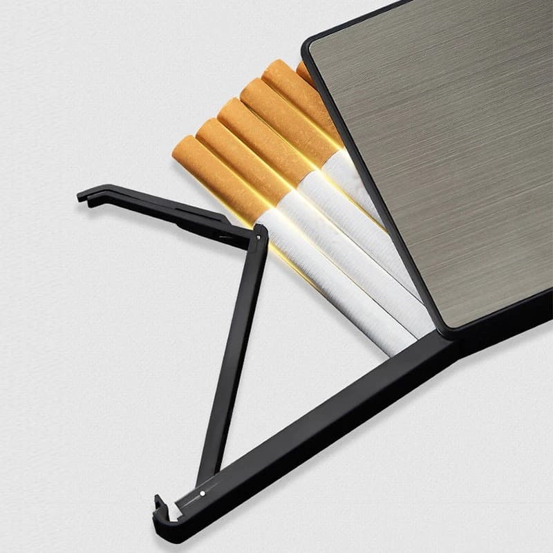 Cigarette case with built-in lighter